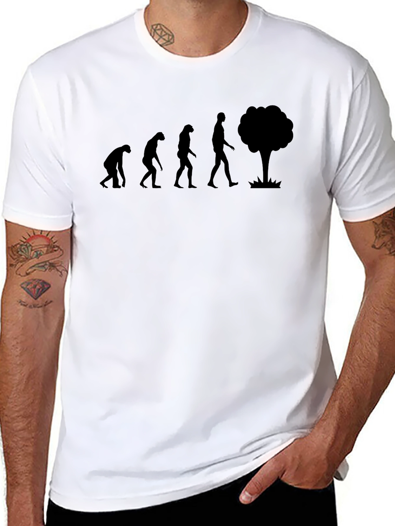 Evolution Funny Humor Mens Black T-Shirt