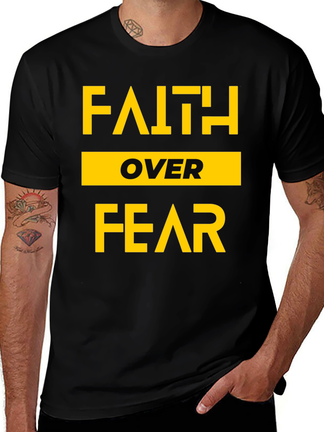 Faith Over Fear T-Shirt - Inspirational Graphic Tee
