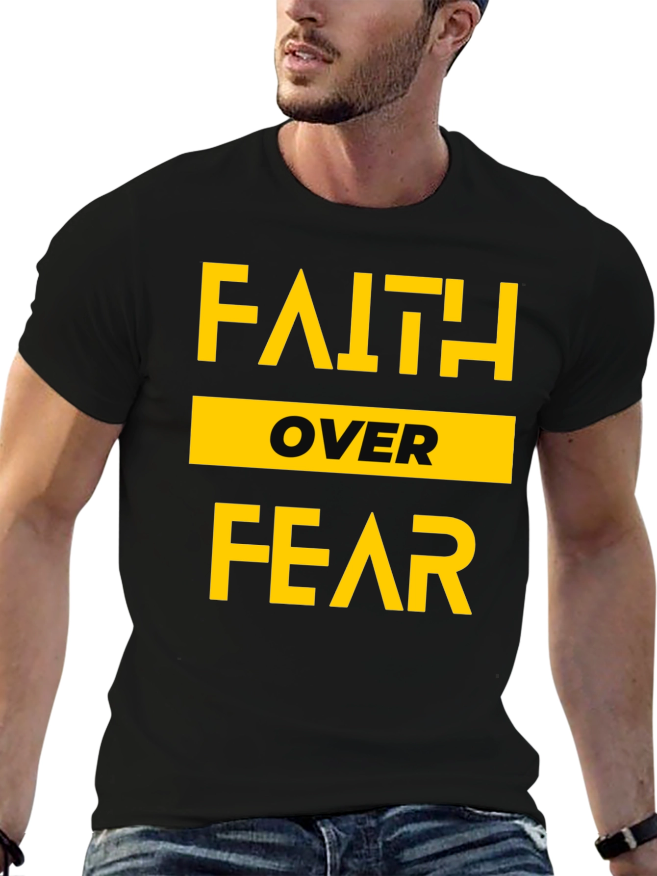 Faith Over Fear T-Shirt - Inspirational Graphic Tee
