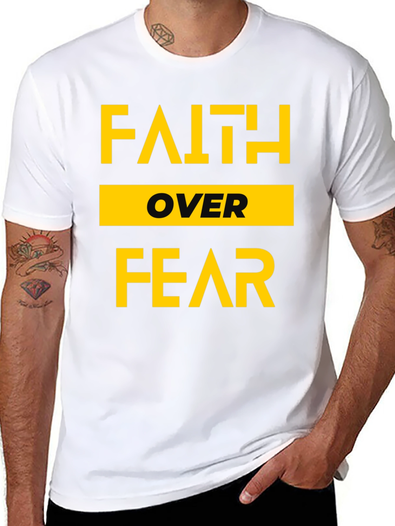 Faith Over Fear T-Shirt - Inspirational Graphic Tee