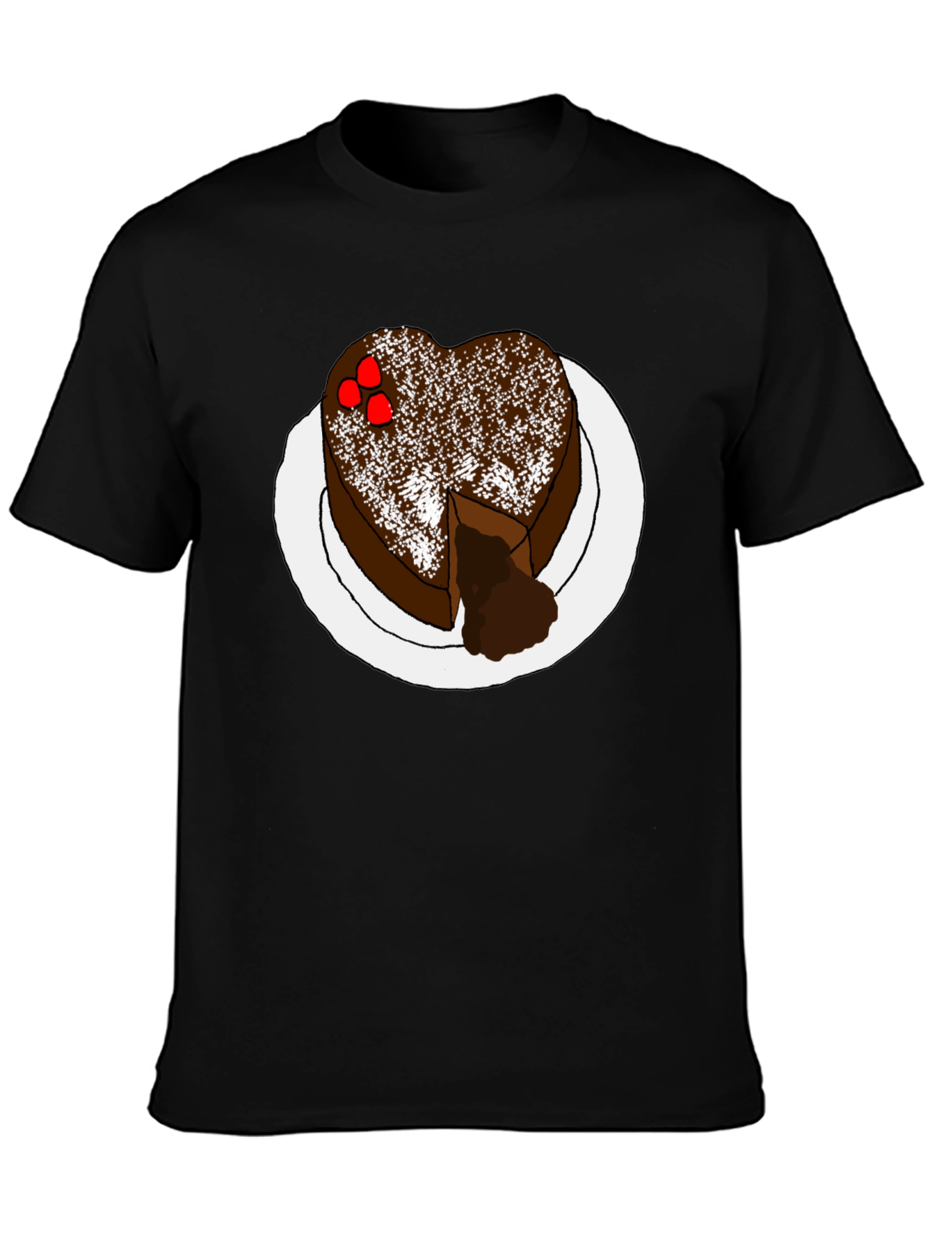 Heart Cake Graphic Tee - Sweet Treat Shirt