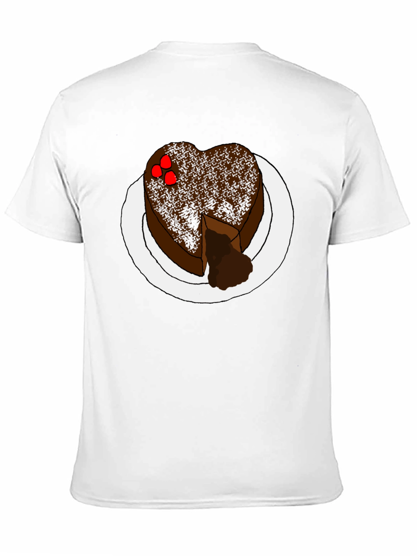 Heart Cake Graphic Tee - Sweet Treat Shirt