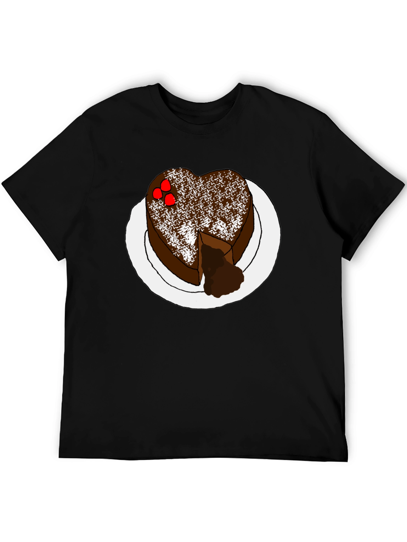 Heart Cake Graphic Tee - Sweet Treat Shirt