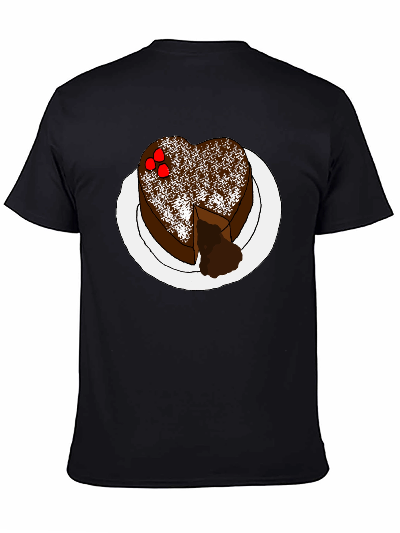 Heart Cake Graphic Tee - Sweet Treat Shirt