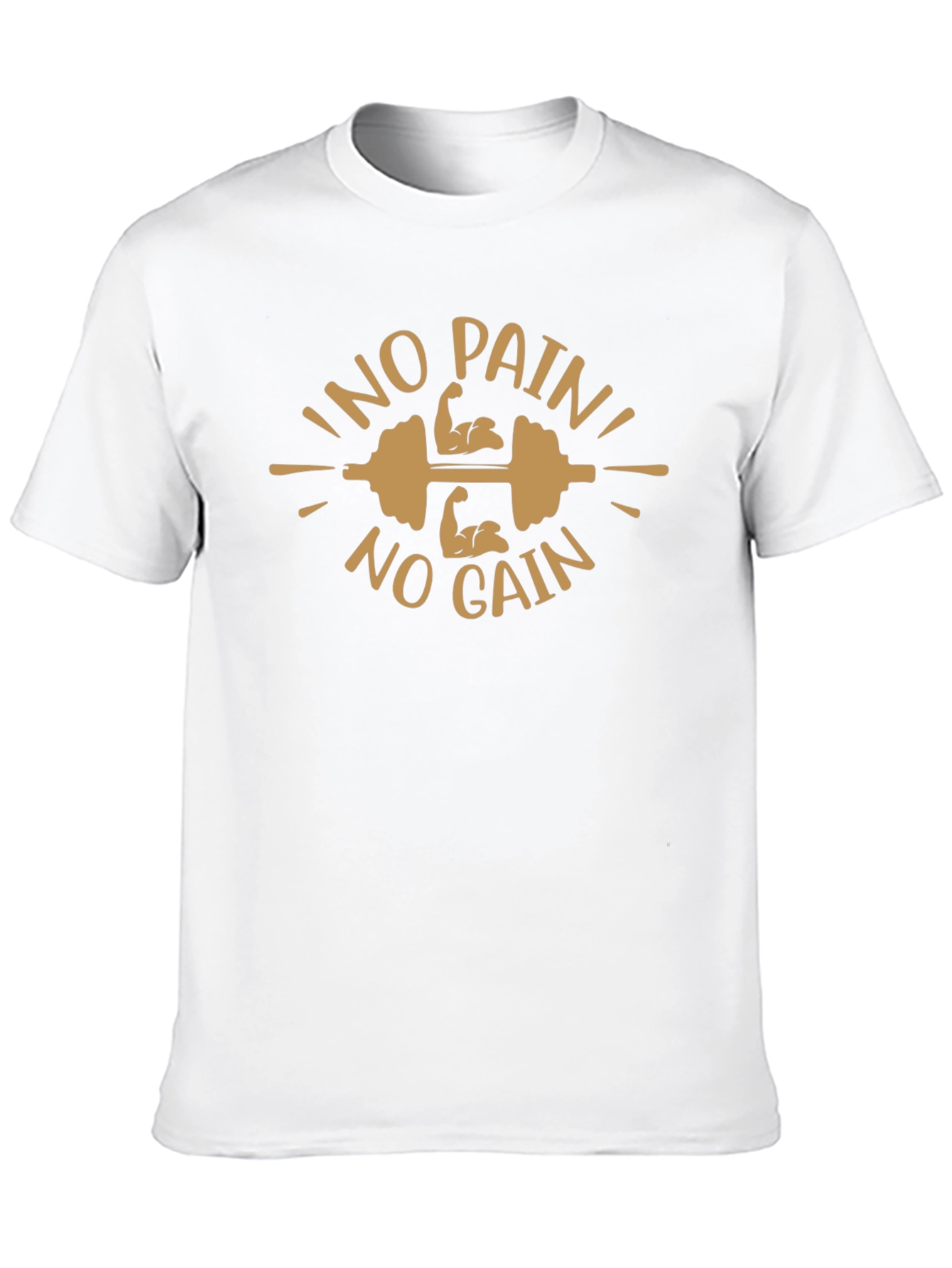 Mens No Pain No Gain Workout Graphic T-Shirt