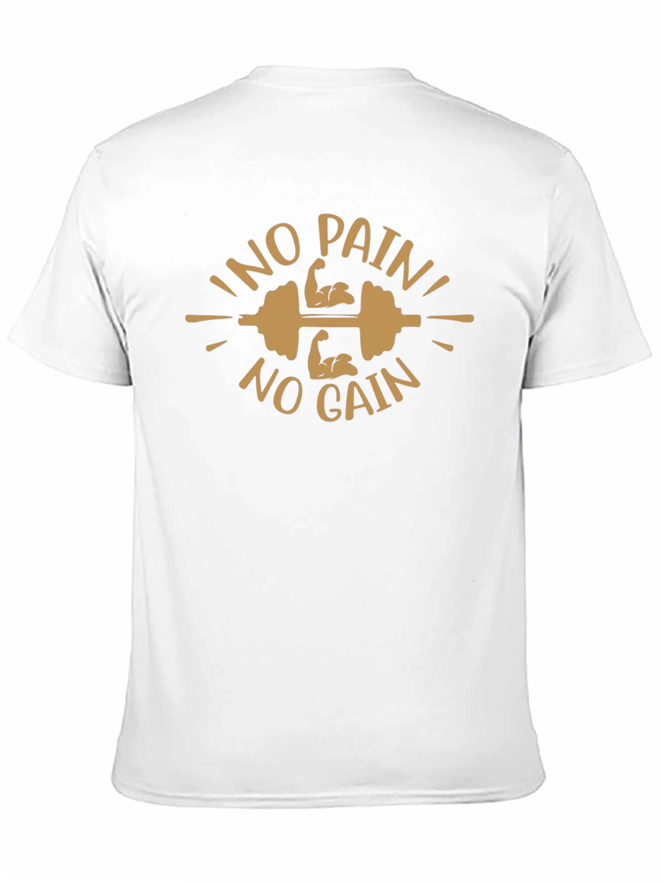 Mens No Pain No Gain Workout Graphic T-Shirt