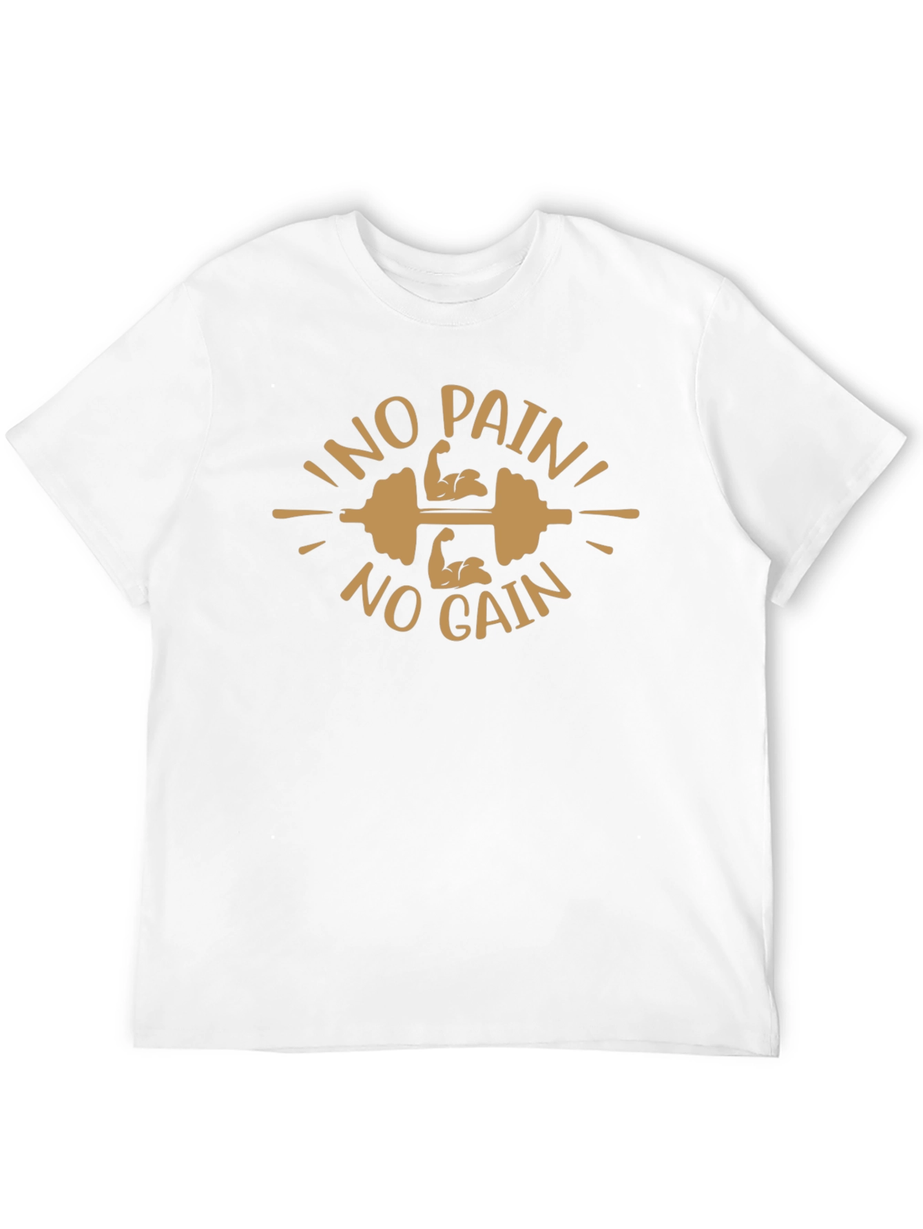 Mens No Pain No Gain Workout Graphic T-Shirt