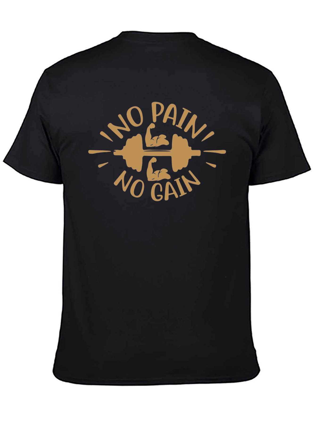 Mens No Pain No Gain Workout Graphic T-Shirt