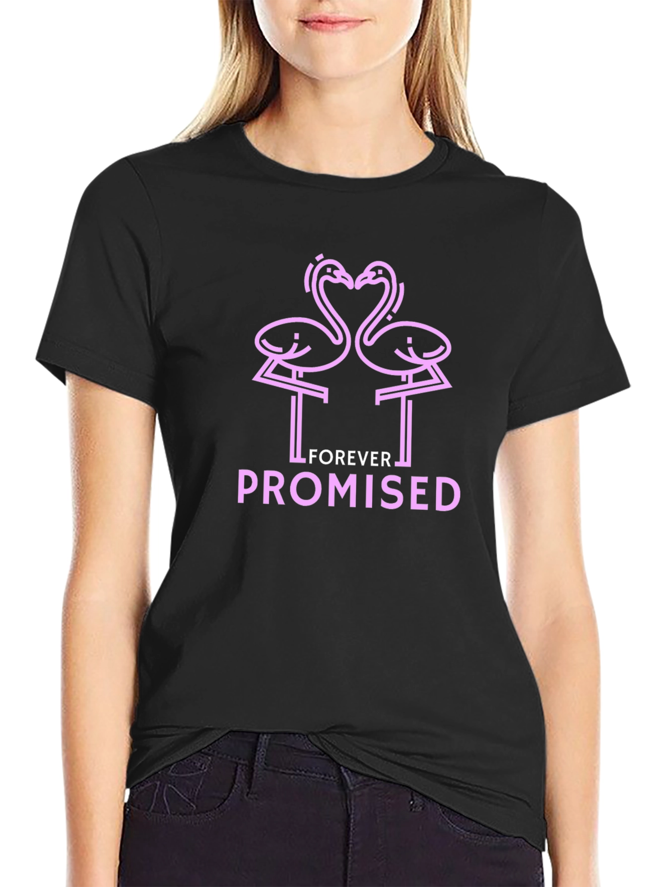 Forever Promised Pink Flamingo Graphic Tee