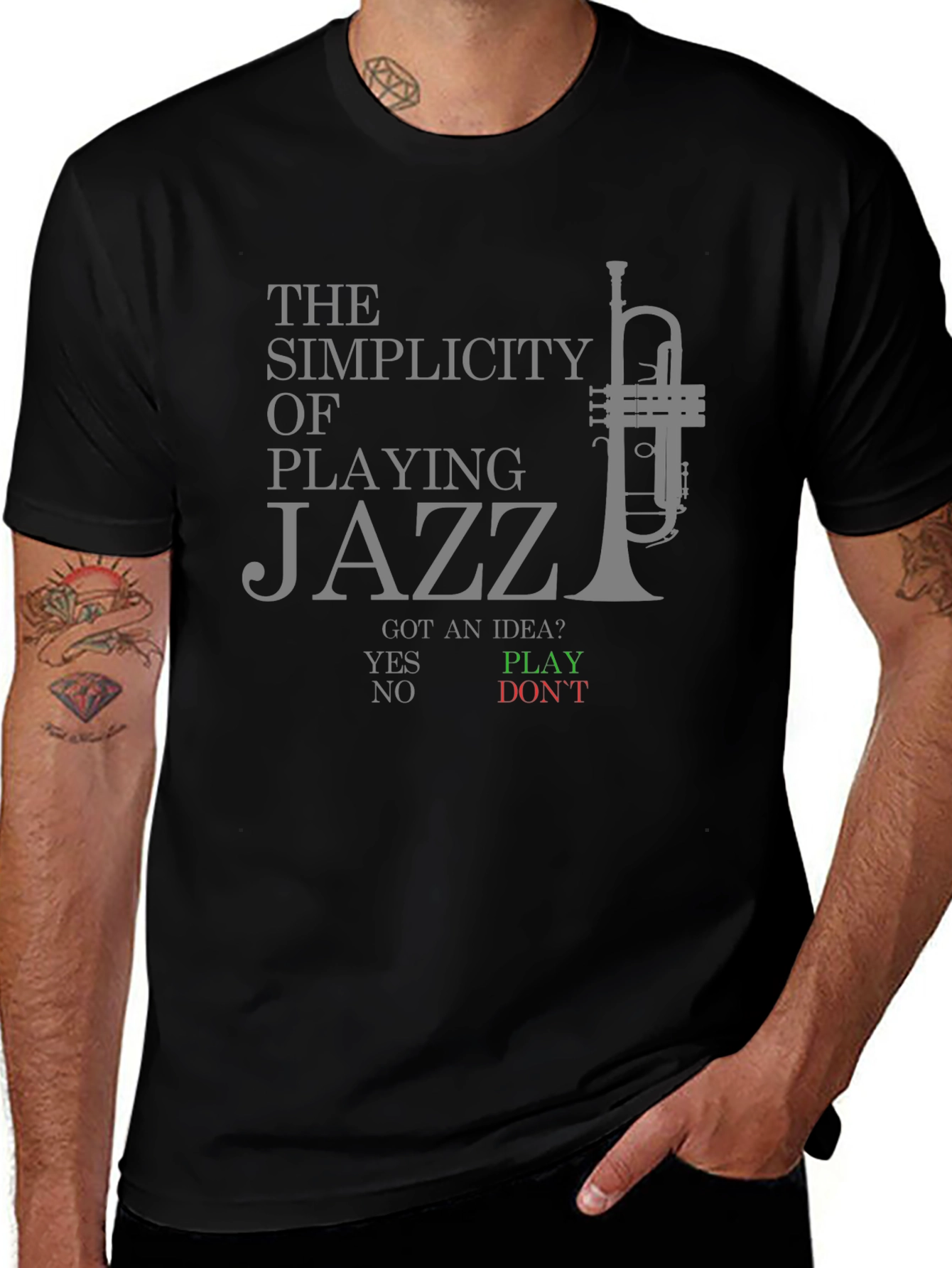 Simplicity of Playing Jazz Graphic T-Shirt