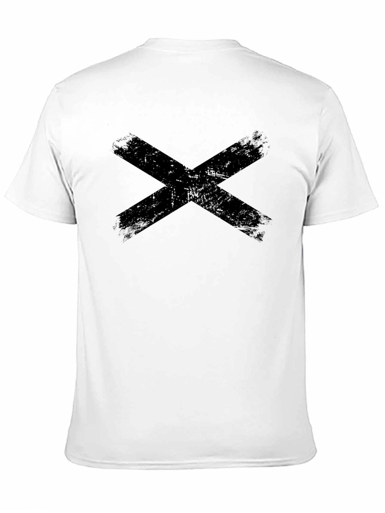 Distressed X Graphic Tee - Black Casual Shirt