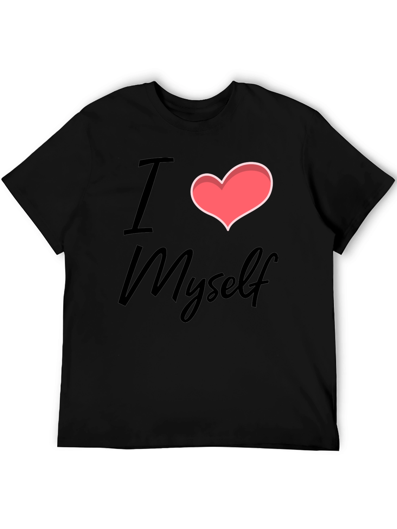 I Heart Myself Black Cotton T-Shirt