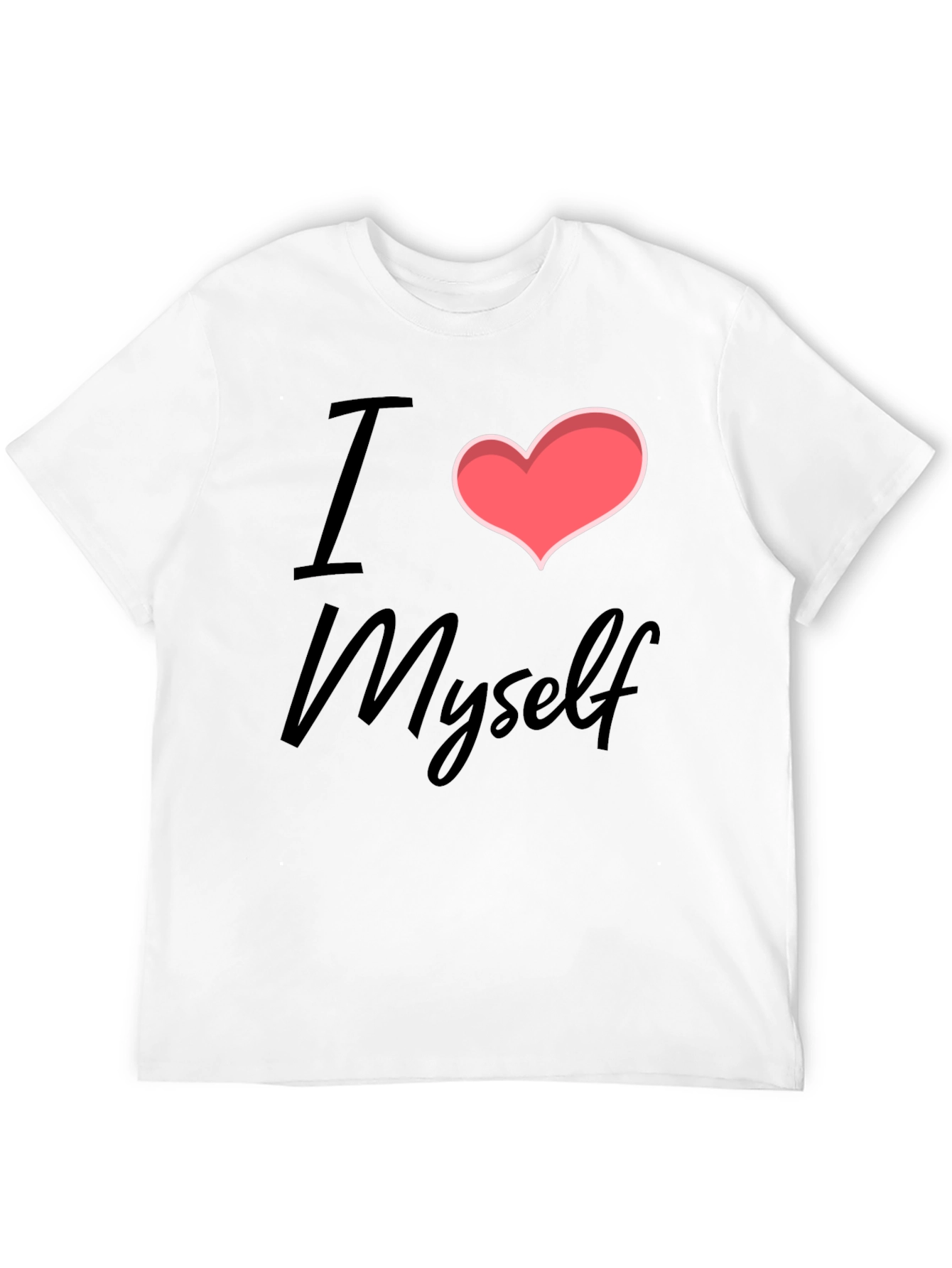 I Heart Myself Black Cotton T-Shirt