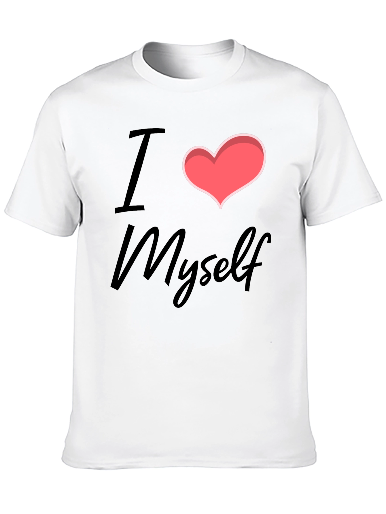 I Heart Myself Black Cotton T-Shirt