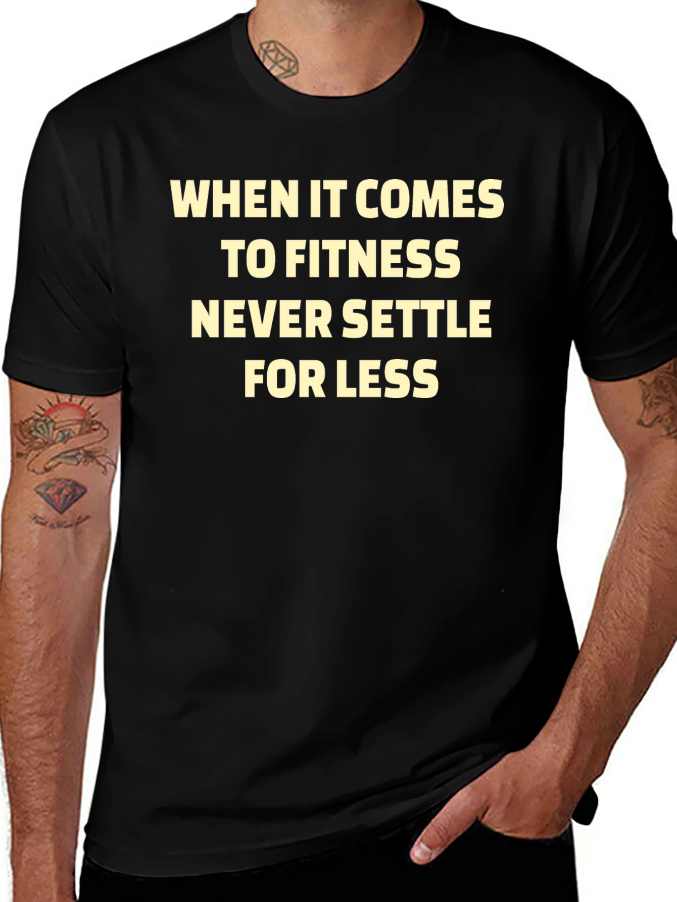Fitness Motivation Black T-Shirt