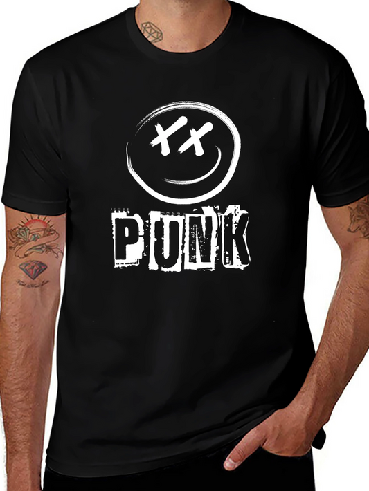 Punk Graphic T-Shirt - Crew Neck - Short Sleeve