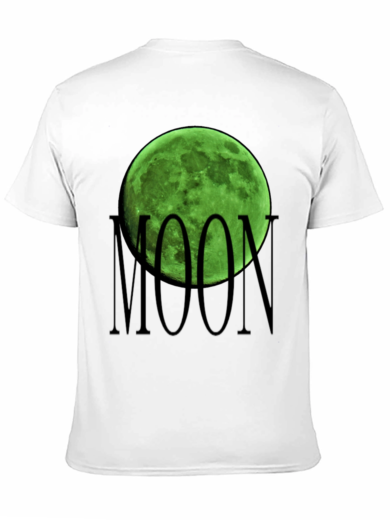Green Moon Graphic Black T-Shirt