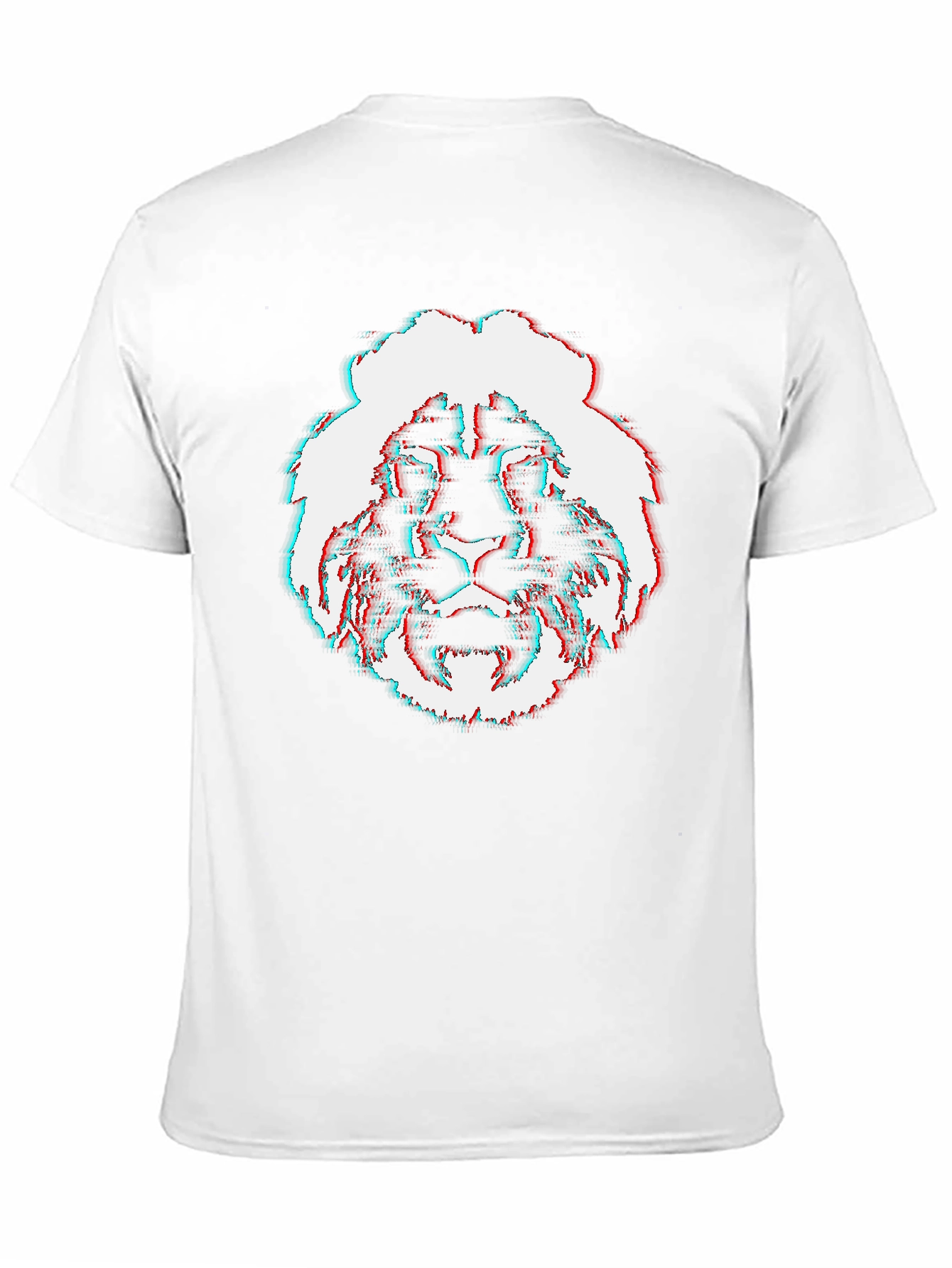Glitch Lion Graphic Tee - Modern Style