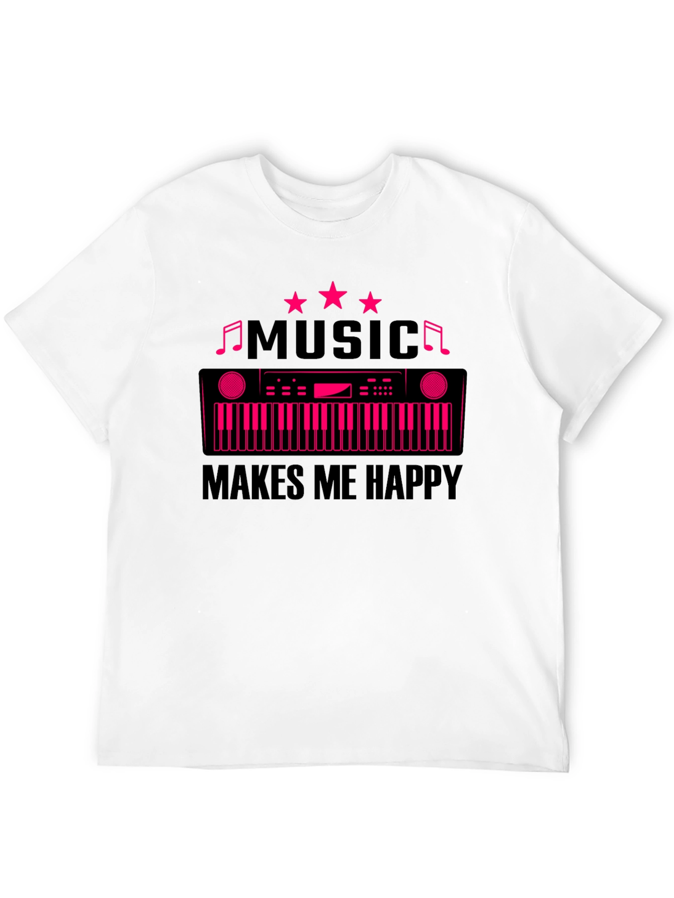 Music Makes Me Happy Graphic T-Shirt