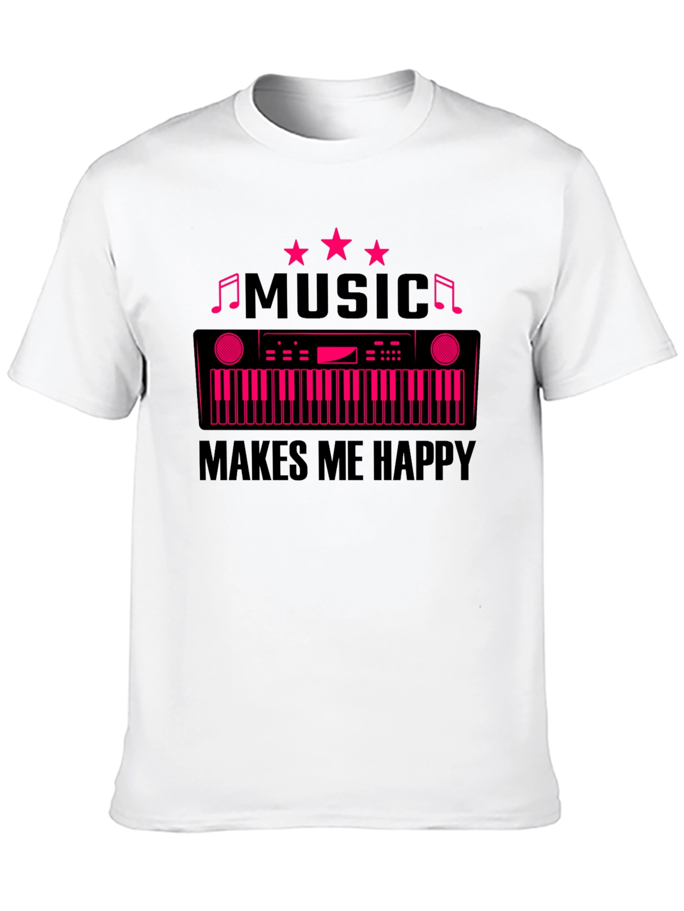 Music Makes Me Happy Graphic T-Shirt