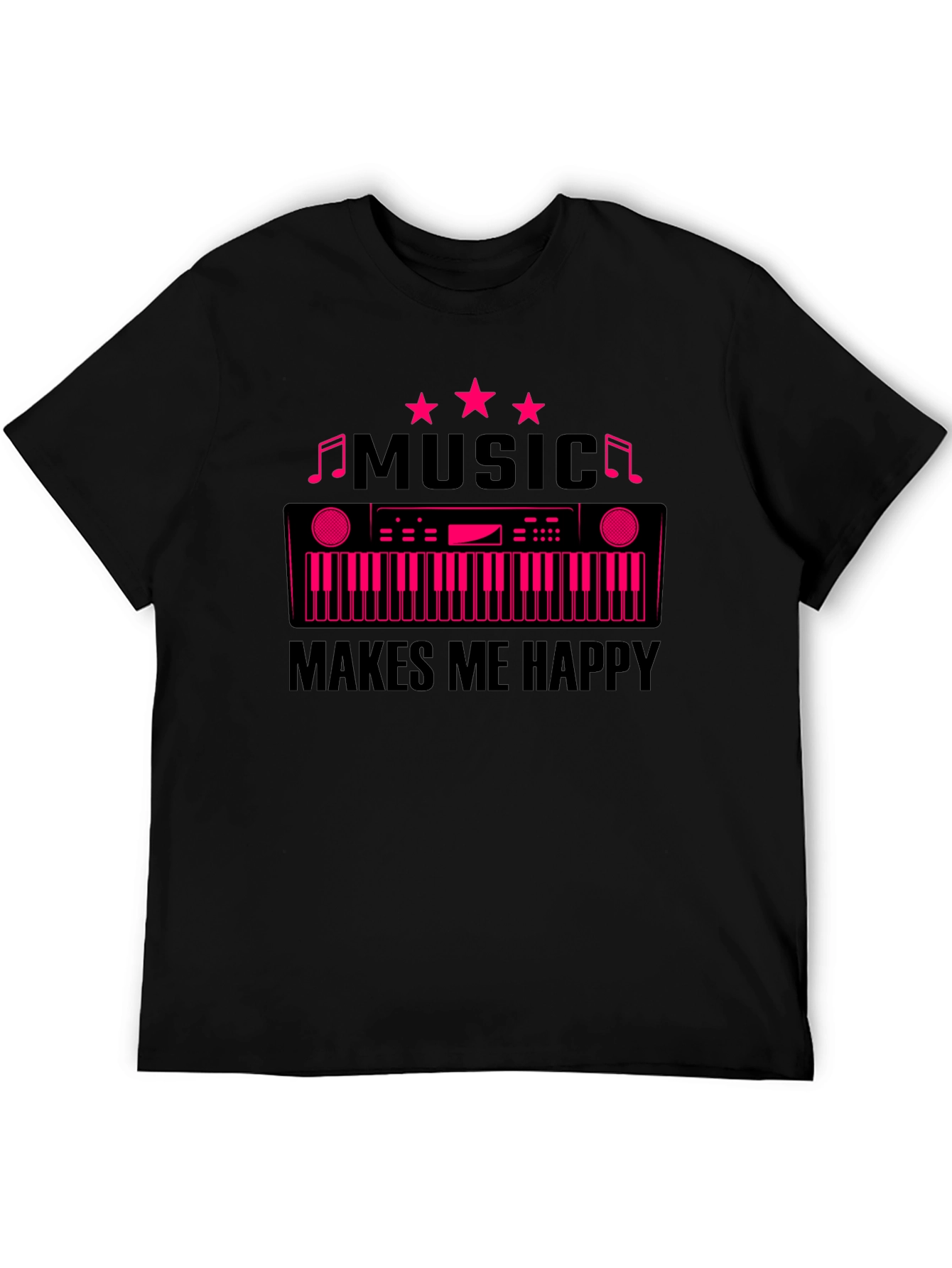 Music Makes Me Happy Graphic T-Shirt