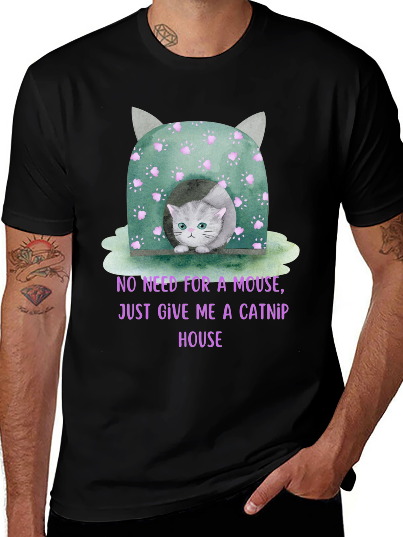 Catnip House T-Shirt - Cute Kitten Tee