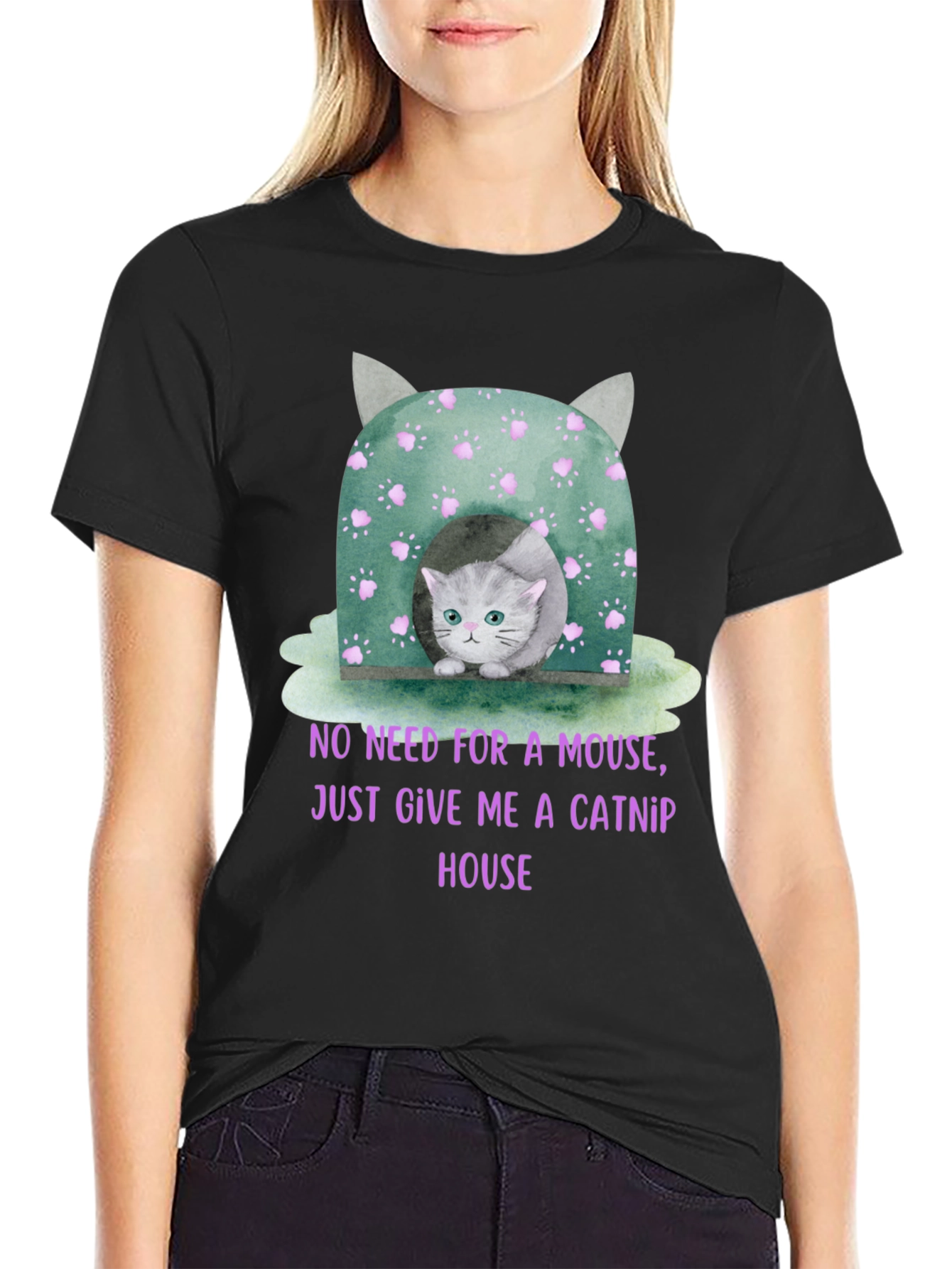 Catnip House T-Shirt - Cute Kitten Tee