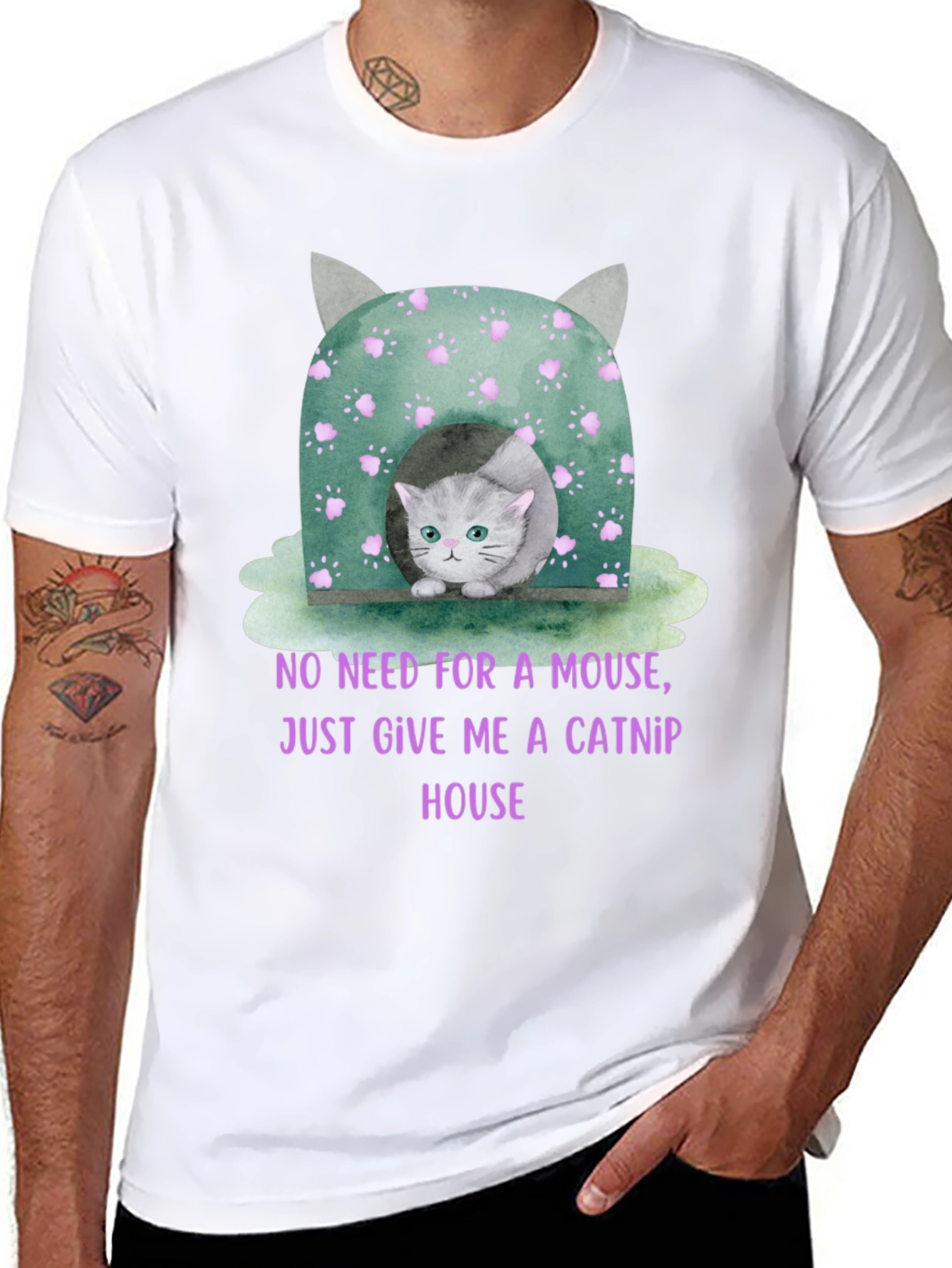 Catnip House T-Shirt - Cute Kitten Tee