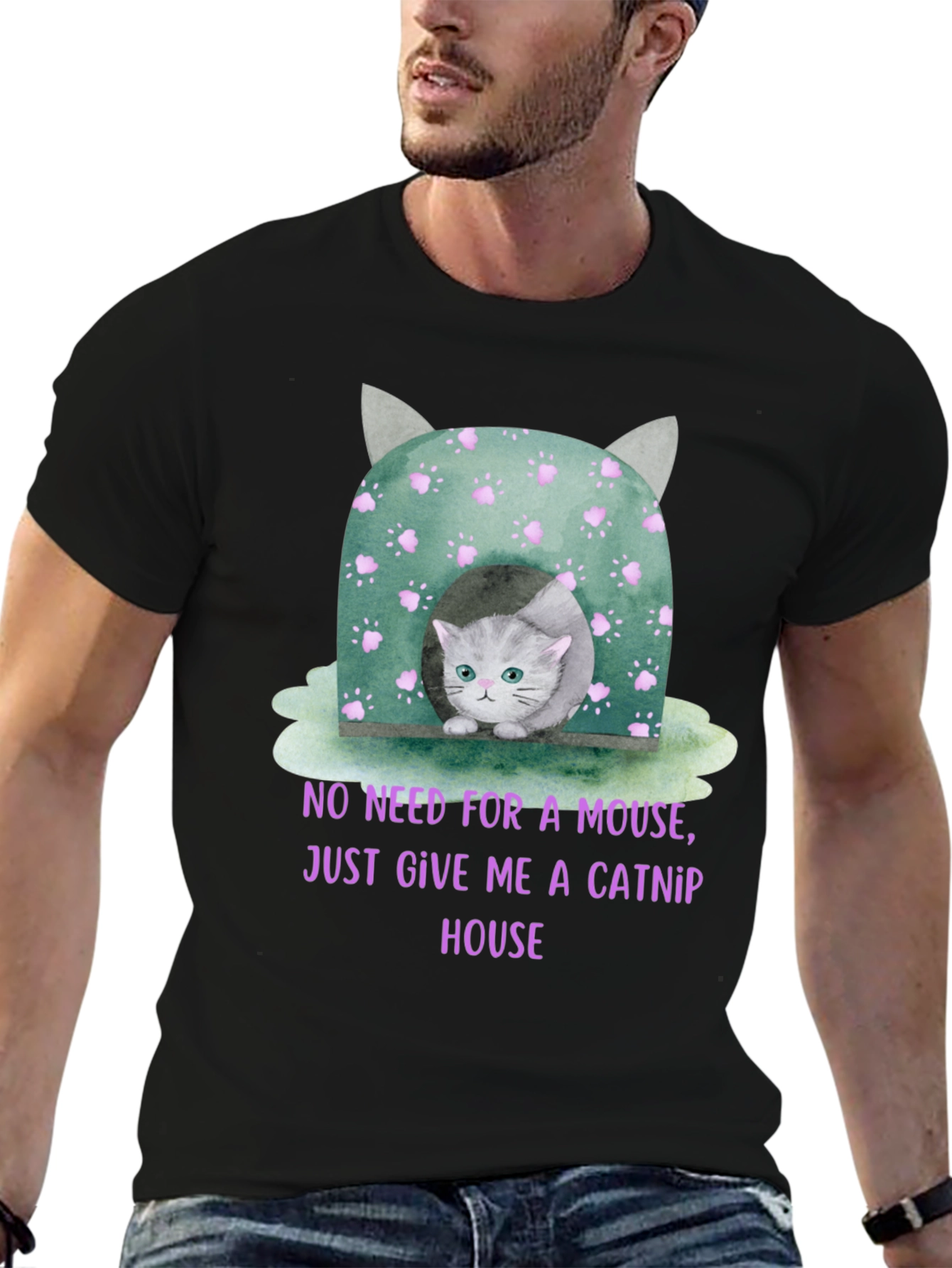 Catnip House T-Shirt - Cute Kitten Tee