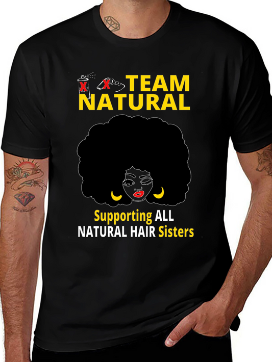 Team Natural Black T-Shirt - Hair Sisters Support
