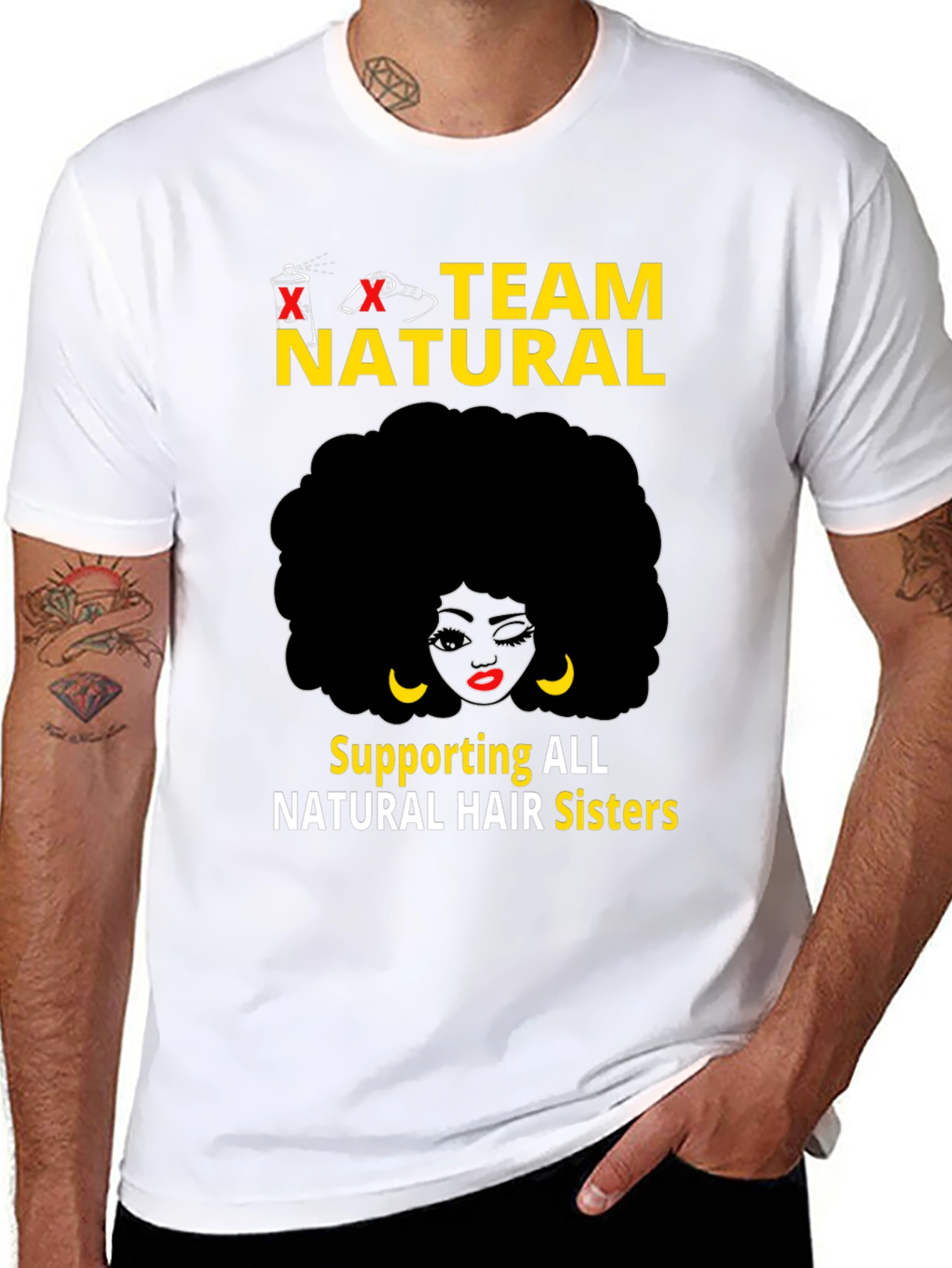 Team Natural Black T-Shirt - Hair Sisters Support