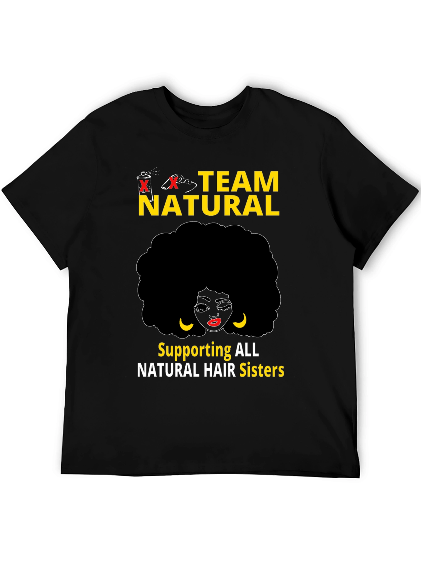 Team Natural Black T-Shirt - Hair Sisters Support