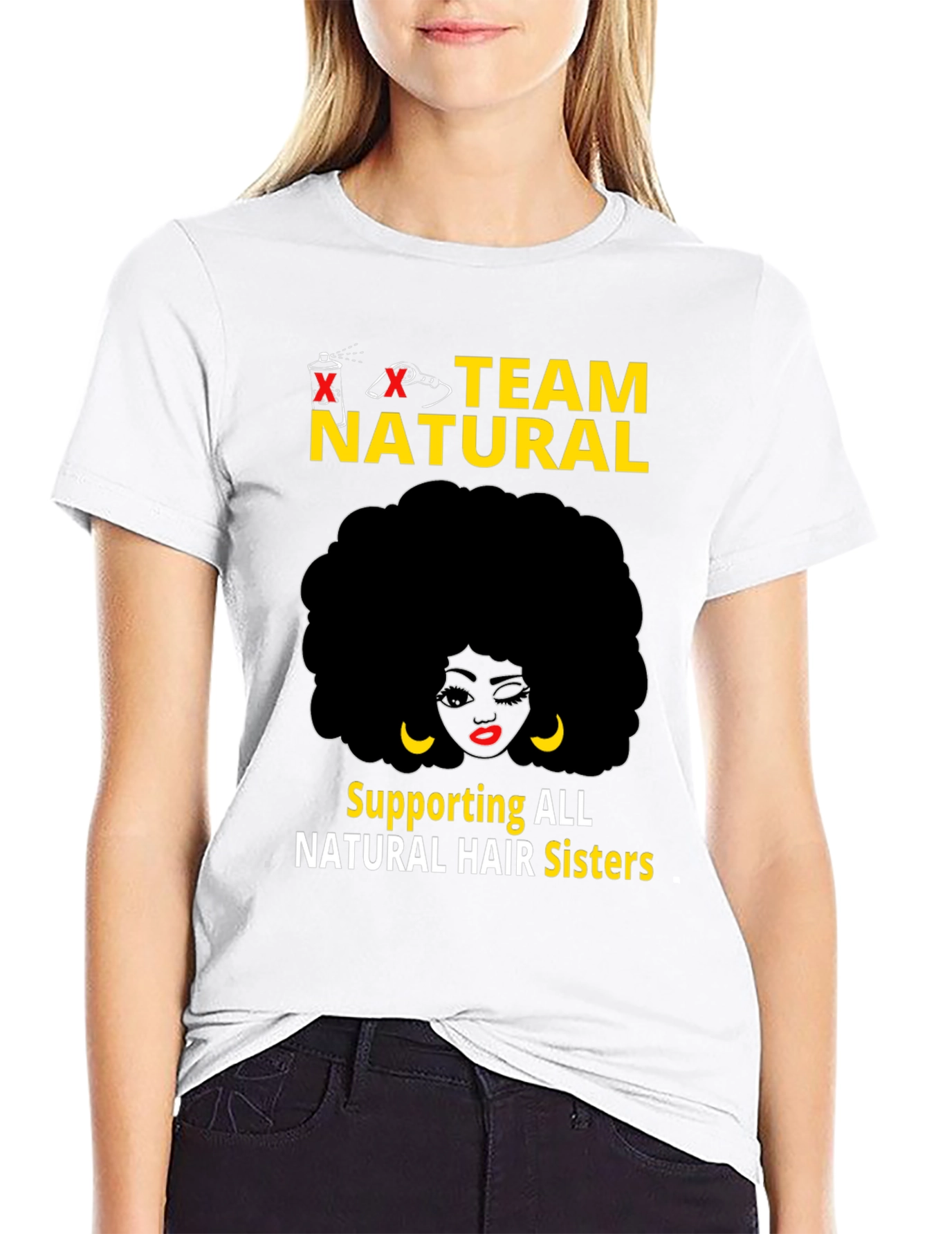 Team Natural Black T-Shirt - Hair Sisters Support