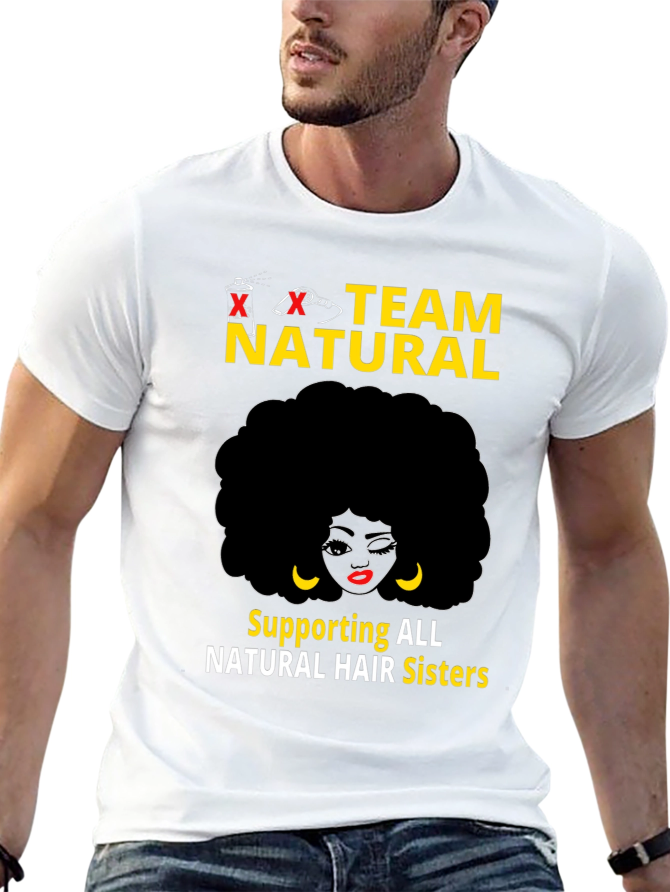 Team Natural Black T-Shirt - Hair Sisters Support
