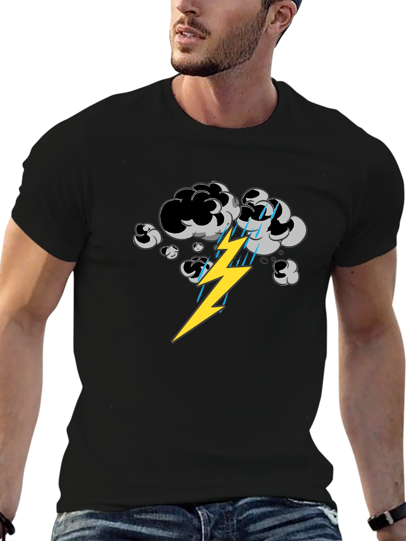 Stormy Weather Graphic Tee - Mens Black T-Shirt