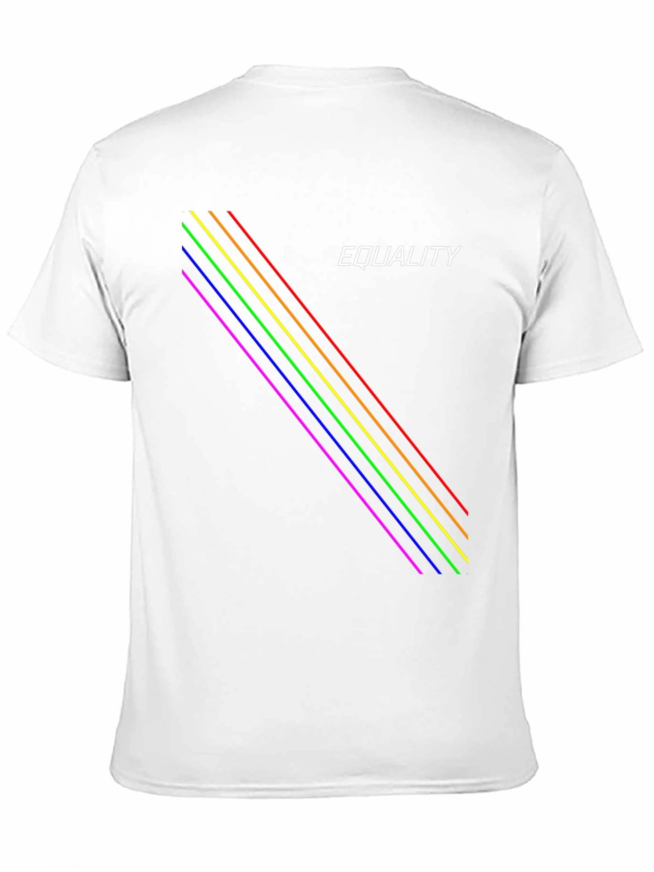 Equality Rainbow Stripe Black T-Shirt