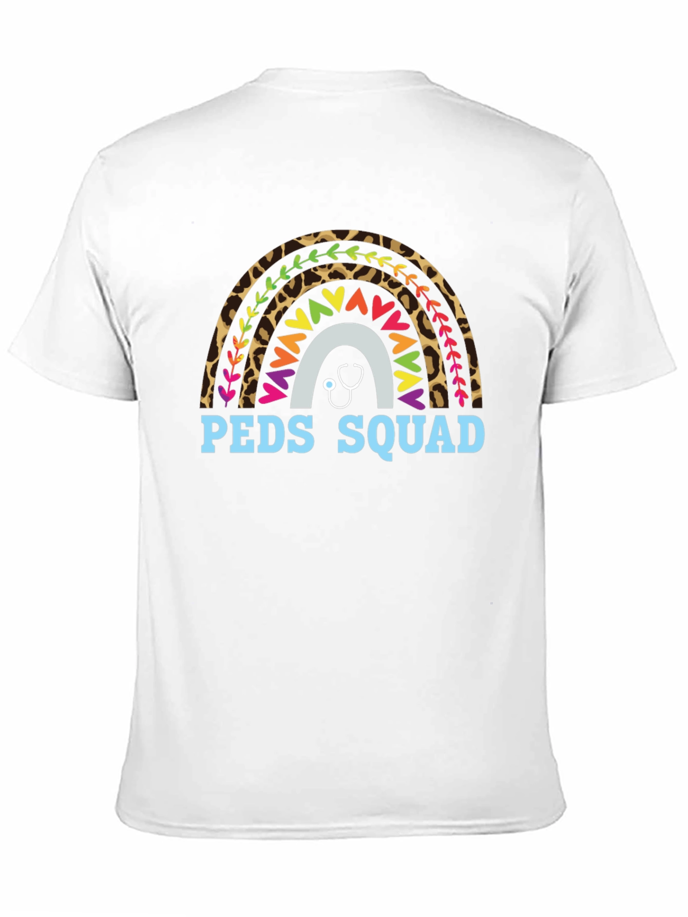 Peds Squad Rainbow Stethoscope T-Shirt