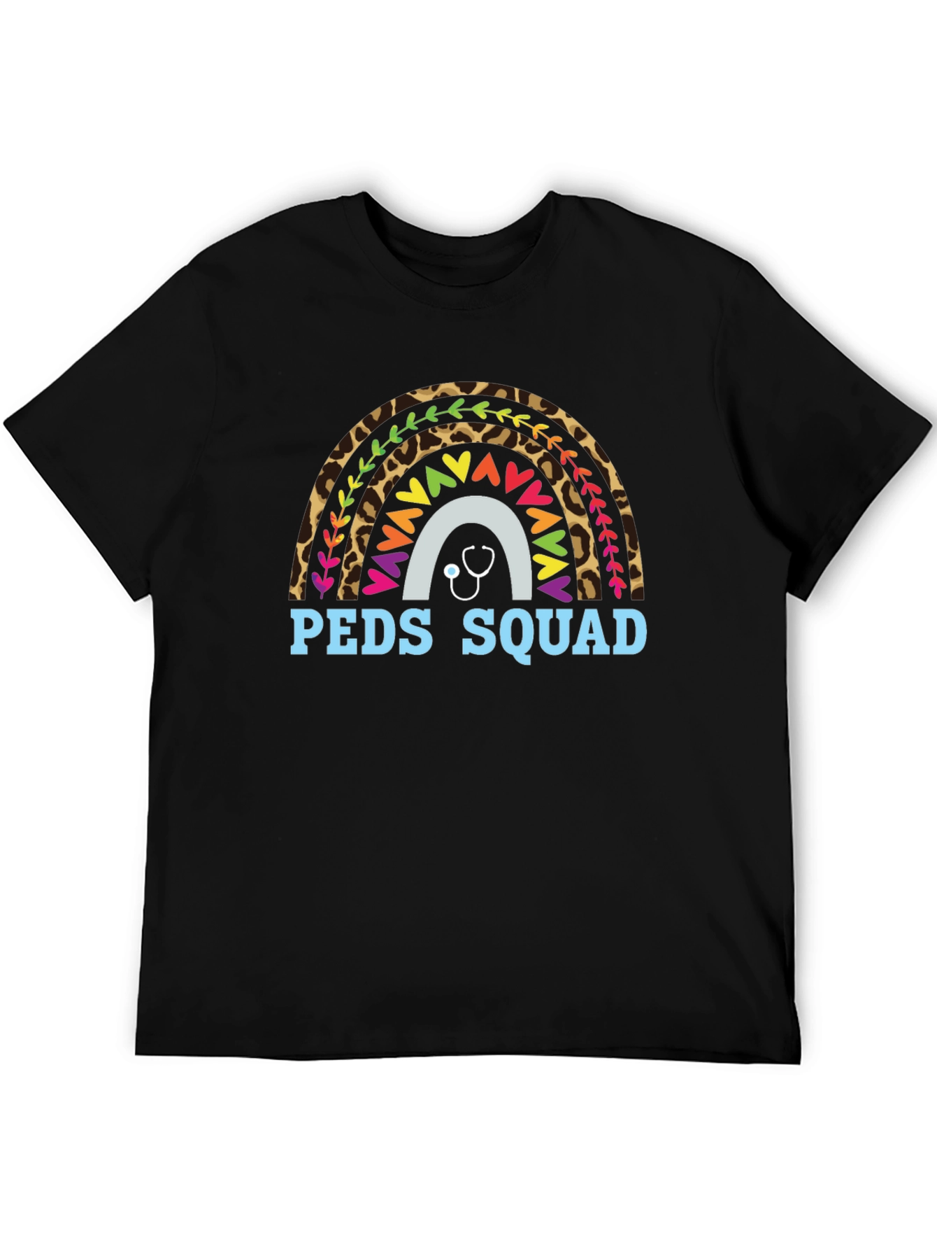 Peds Squad Rainbow Stethoscope T-Shirt