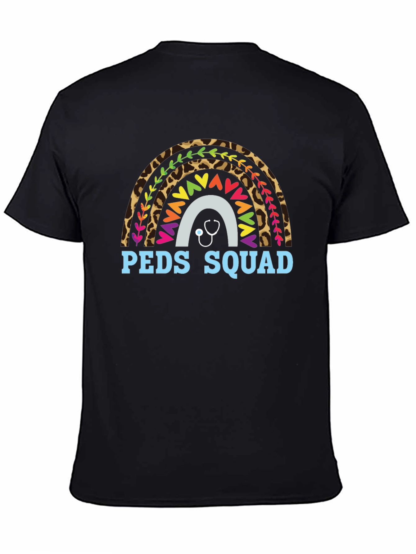 Peds Squad Rainbow Stethoscope T-Shirt
