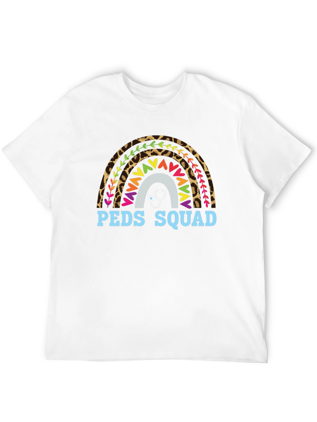Peds Squad Rainbow Stethoscope T-Shirt