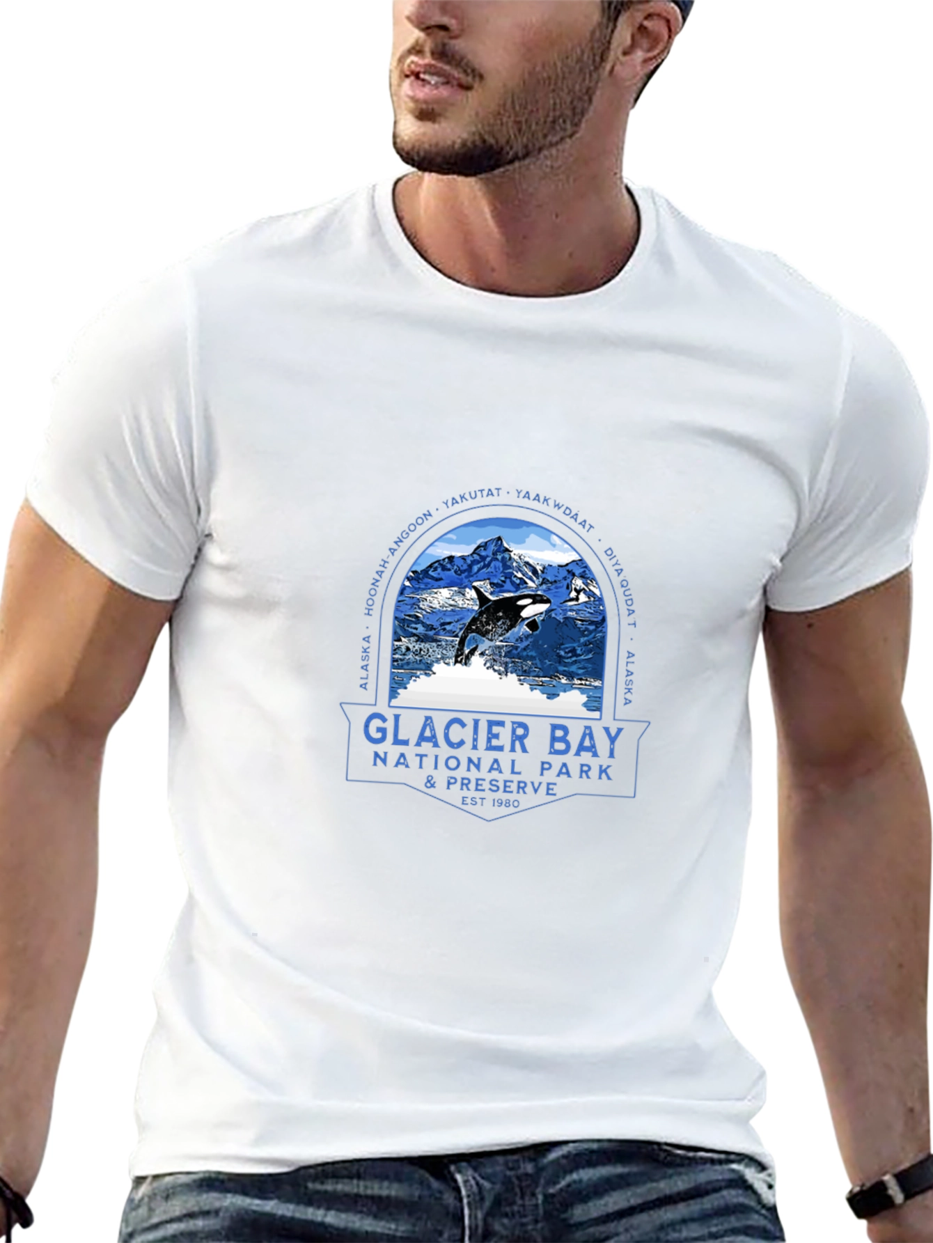 Glacier Bay National Park Black T-Shirt