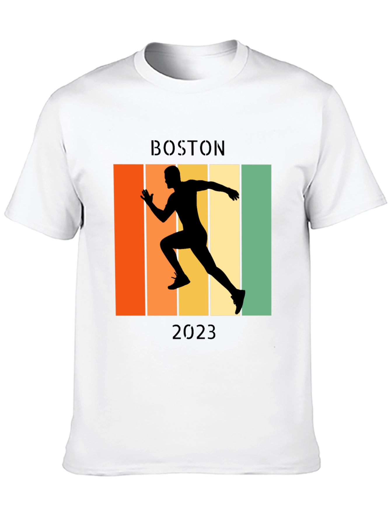 Boston Marathon 2023 Retro Runner T-Shirt