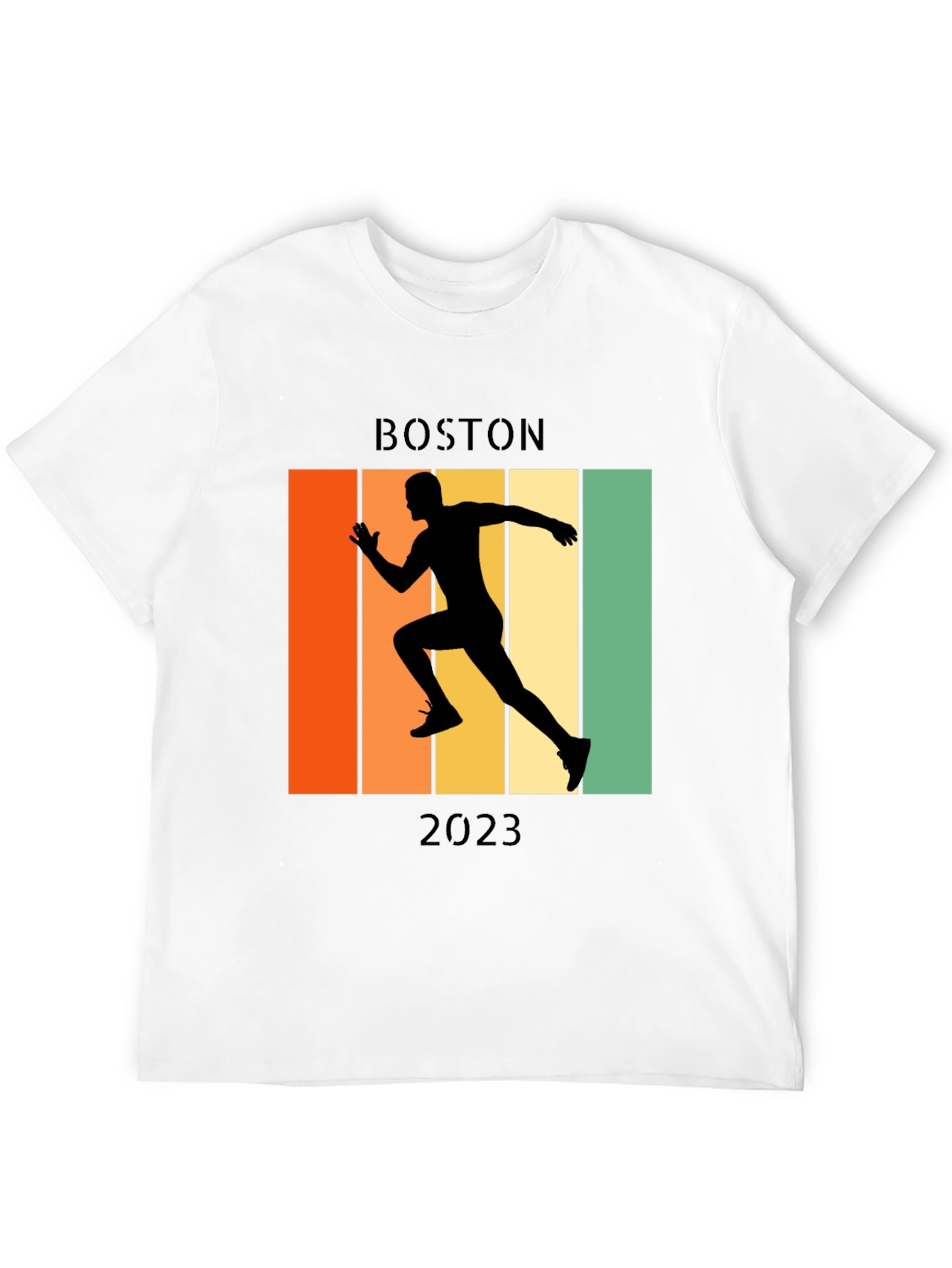 Boston Marathon 2023 Retro Runner T-Shirt