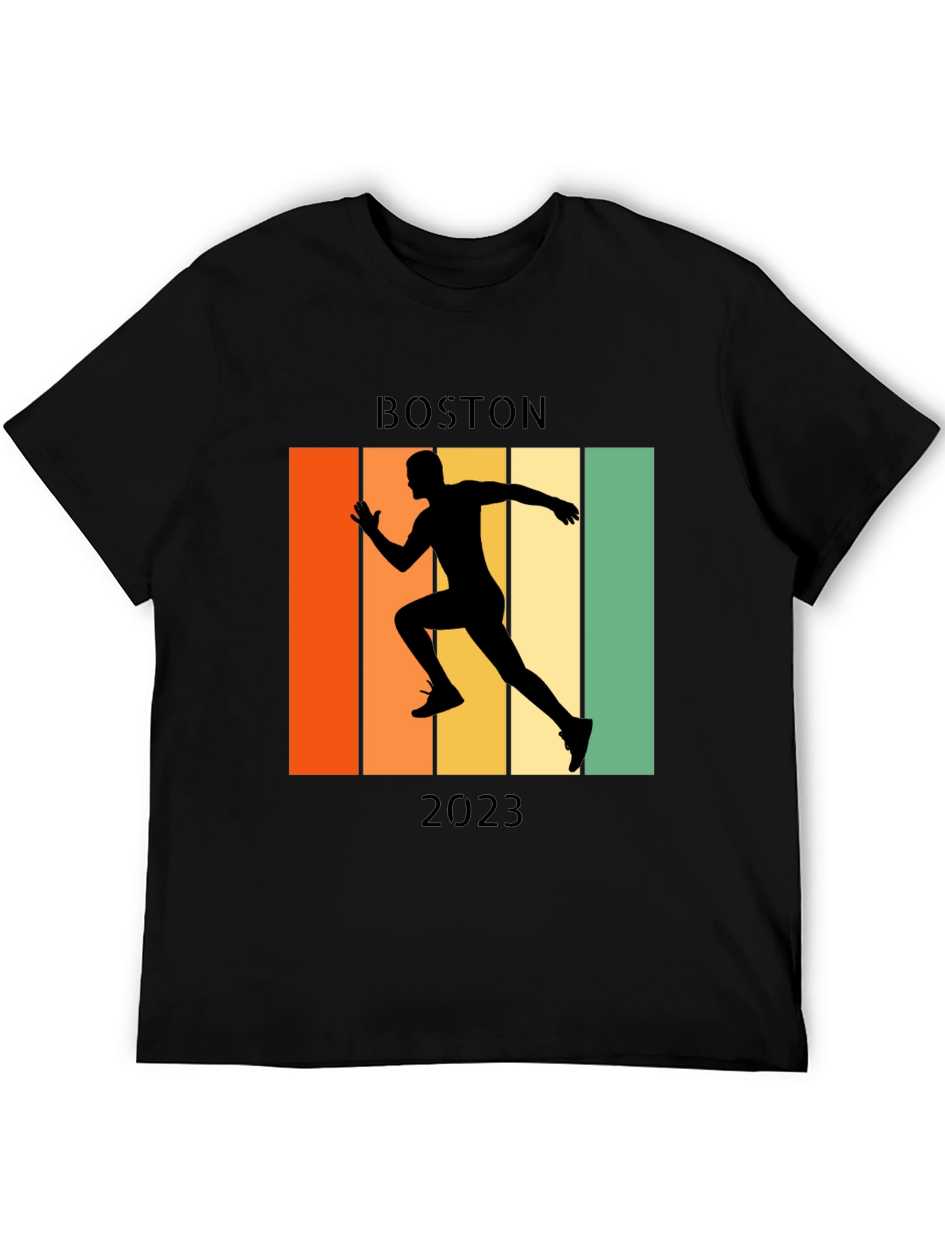 Boston Marathon 2023 Retro Runner T-Shirt