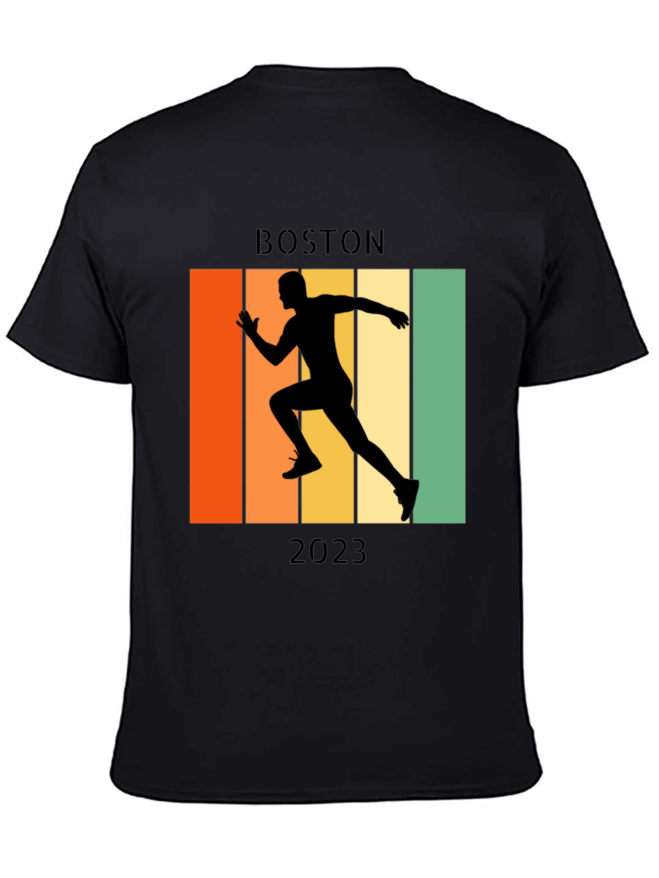 Boston Marathon 2023 Retro Runner T-Shirt