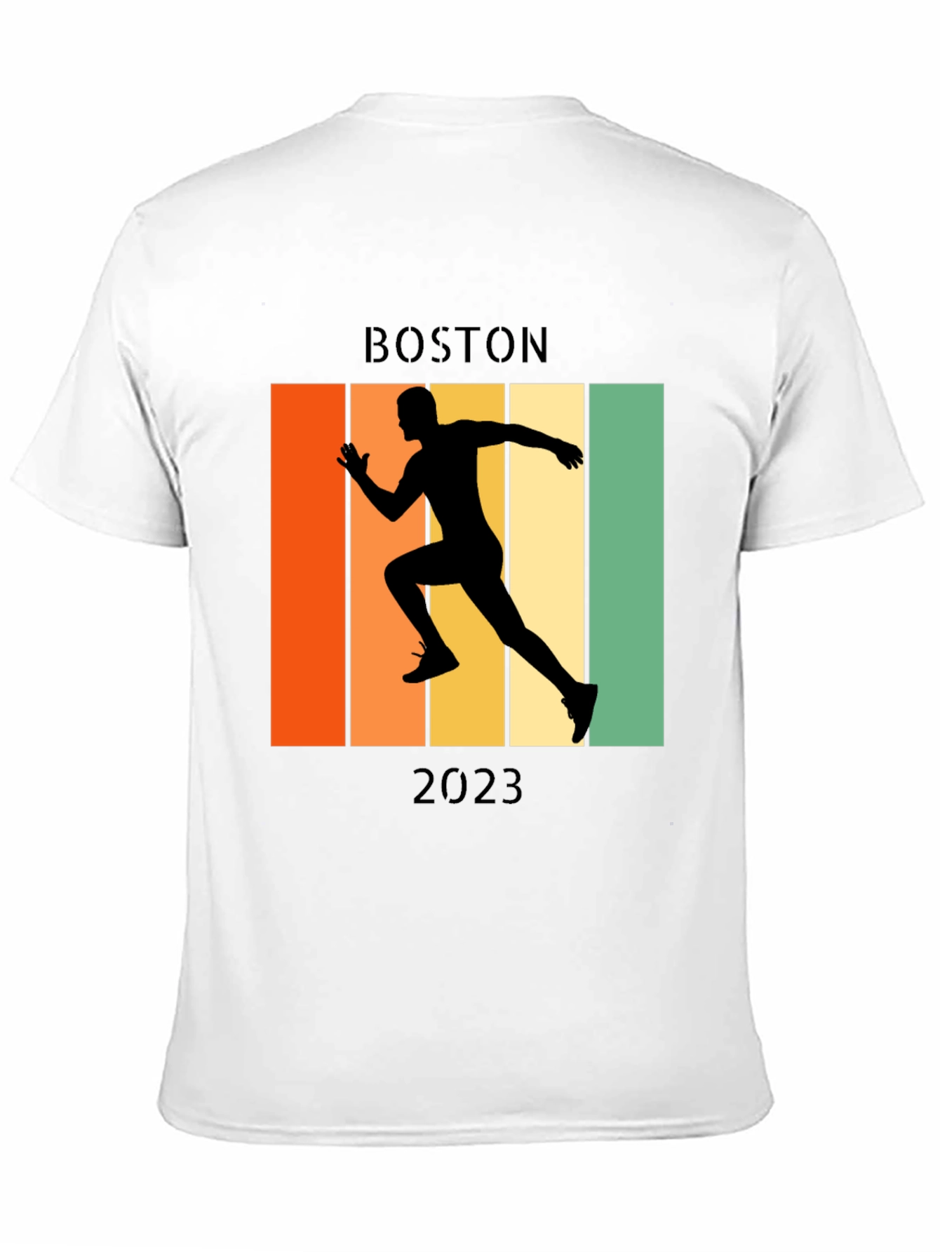 Boston Marathon 2023 Retro Runner T-Shirt