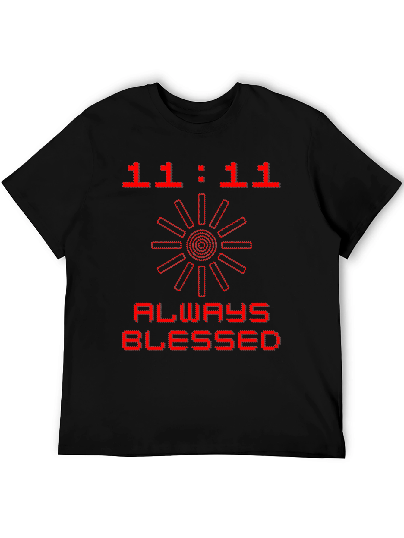 11:11 Always Blessed Graphic Tee - Black