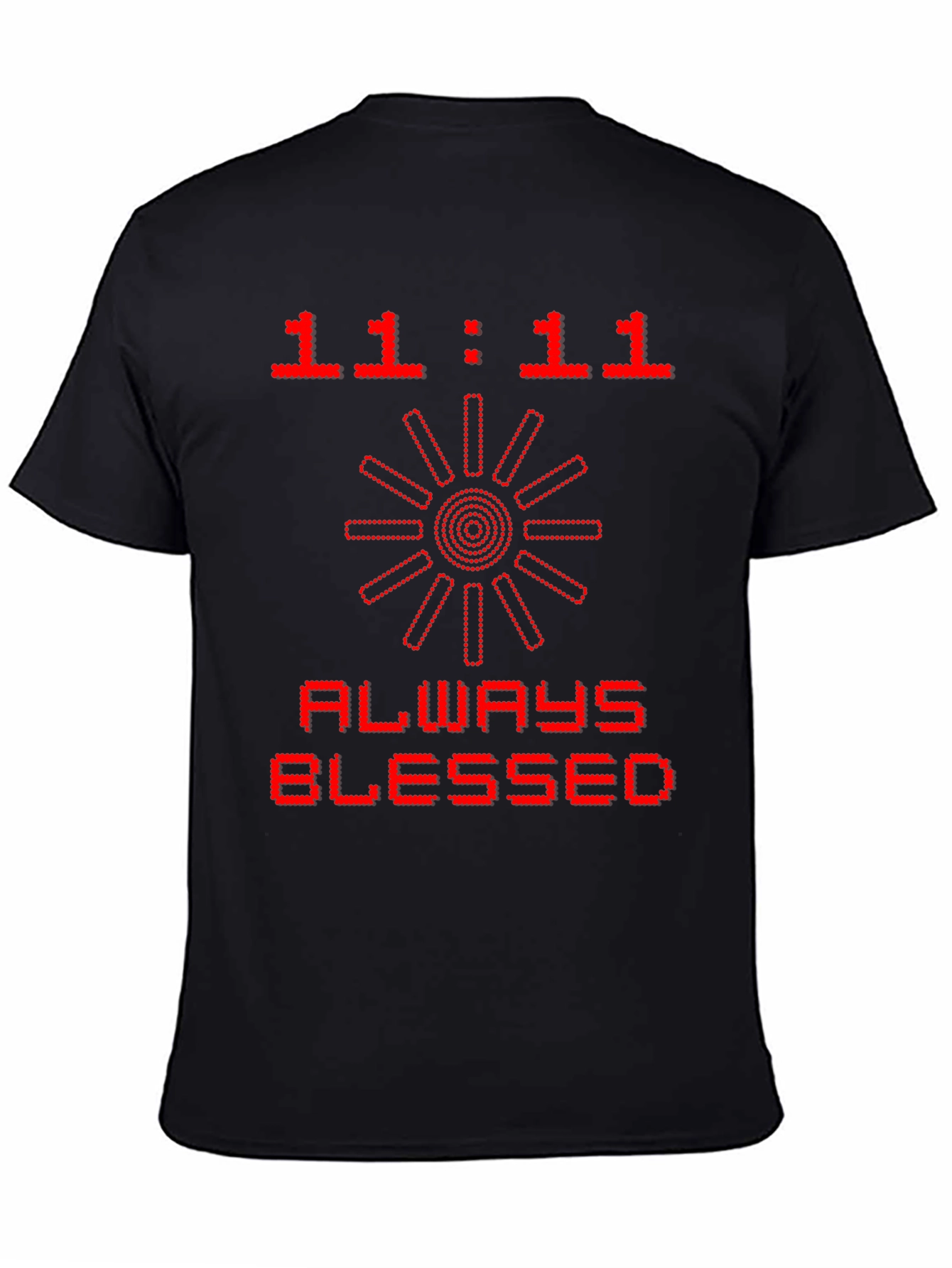 11:11 Always Blessed Graphic Tee - Black