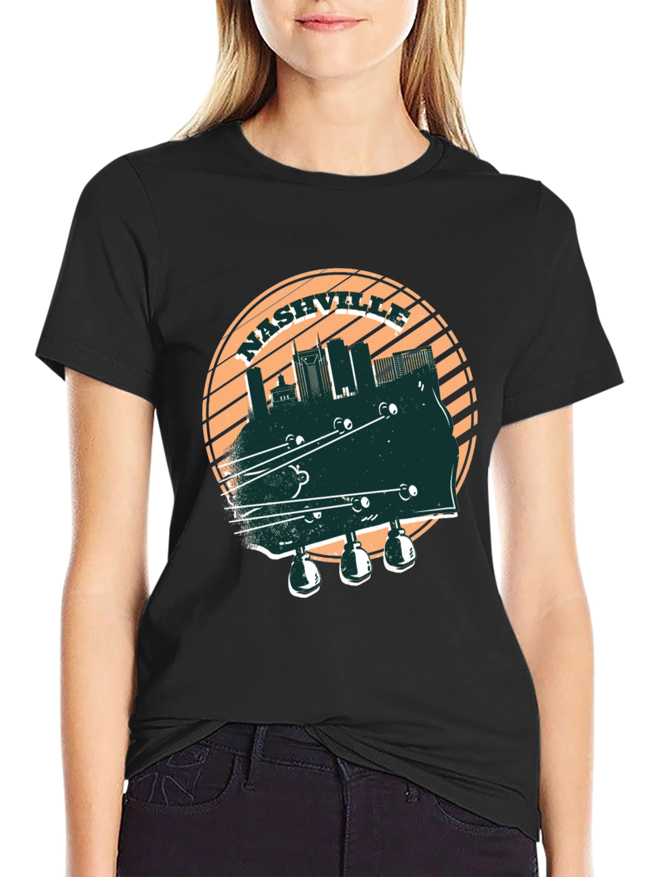 Nashville Skyline Guitar T-Shirt