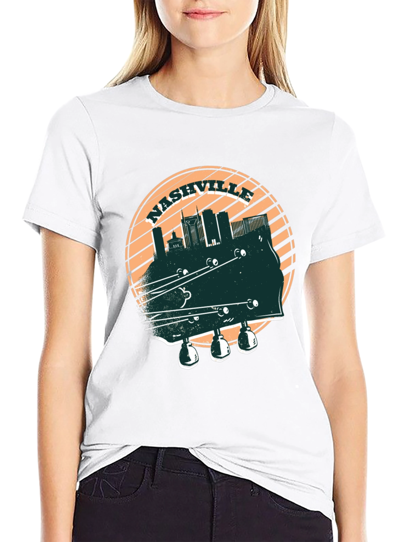 Nashville Skyline Guitar T-Shirt